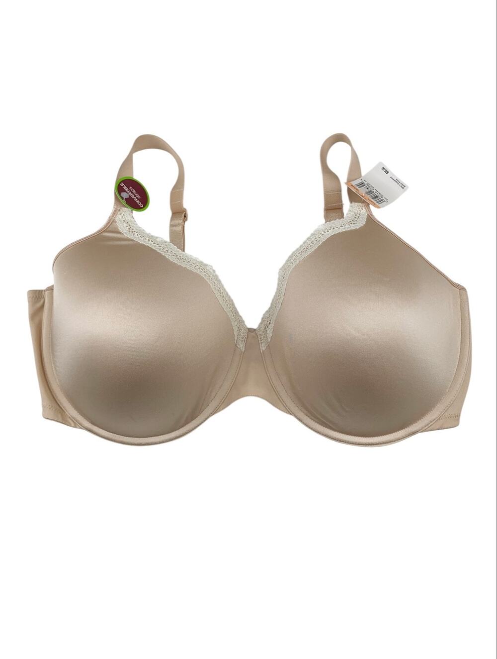 New Playtex Secrets Sleek & Sexy Lift Beige Underwire Bra Size 44DD